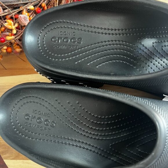 Crocs Siren Y2K Punk Studded Clog Black Men\'s Sizes 12 US / 46-47EU
